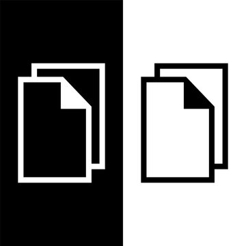black and white paper icon