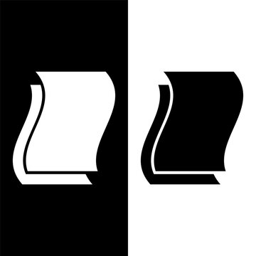 black and white paper icon