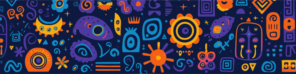 Hispanic american heritage month. Vector banner, poster, card for social media. National hispanic american heritage month. Background with a latin pattern