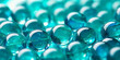 © www.freund-foto.de - Schöne moderne blaue Kugeln im Wasser als  Hintergrund für Druck und Internet Design Vorlage, ai generativ