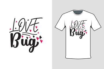 Canvas Print - t shirt design with text love bug