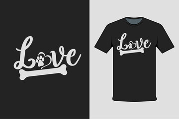 Poster - t shirt design with text love