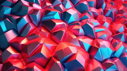 Poster - Geometric composition, 3d render. Generative Ai