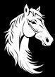 horse head silhouette vector artwork 