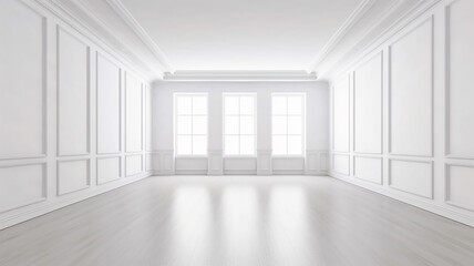 Wall Mural - white podium abstract empty three-dimensional platform design. generative ai