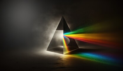 Fototapete - A lovely idea, the prism scatters the light.