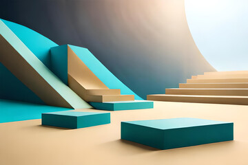 podium for product presentation abstract minimal concept showcase geometricpaste colors