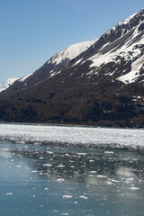 Wall Mural - Scenic photograph of the Hubbard Glacier in the Yukon of Alaska landscape 