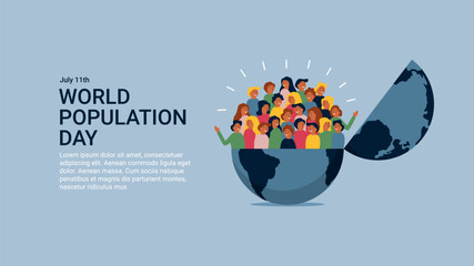 world population day banner template