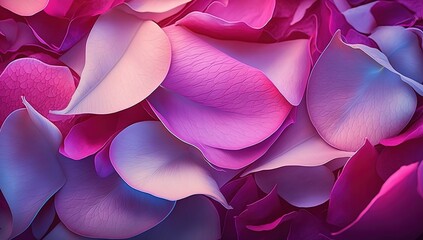 Fototapete - Lovely, brilliant rose petal backdrop made from real flowers.