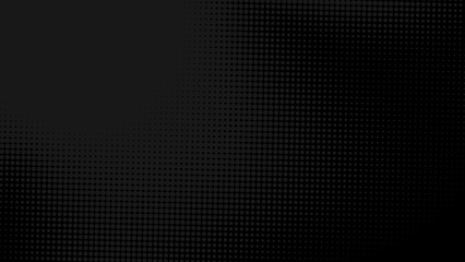 Poster - Abstract dots halftone black gray color pattern gradient texture background.