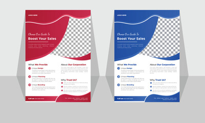 Wall Mural - Abstract business flyer, creative corporate & business flyer brochure template