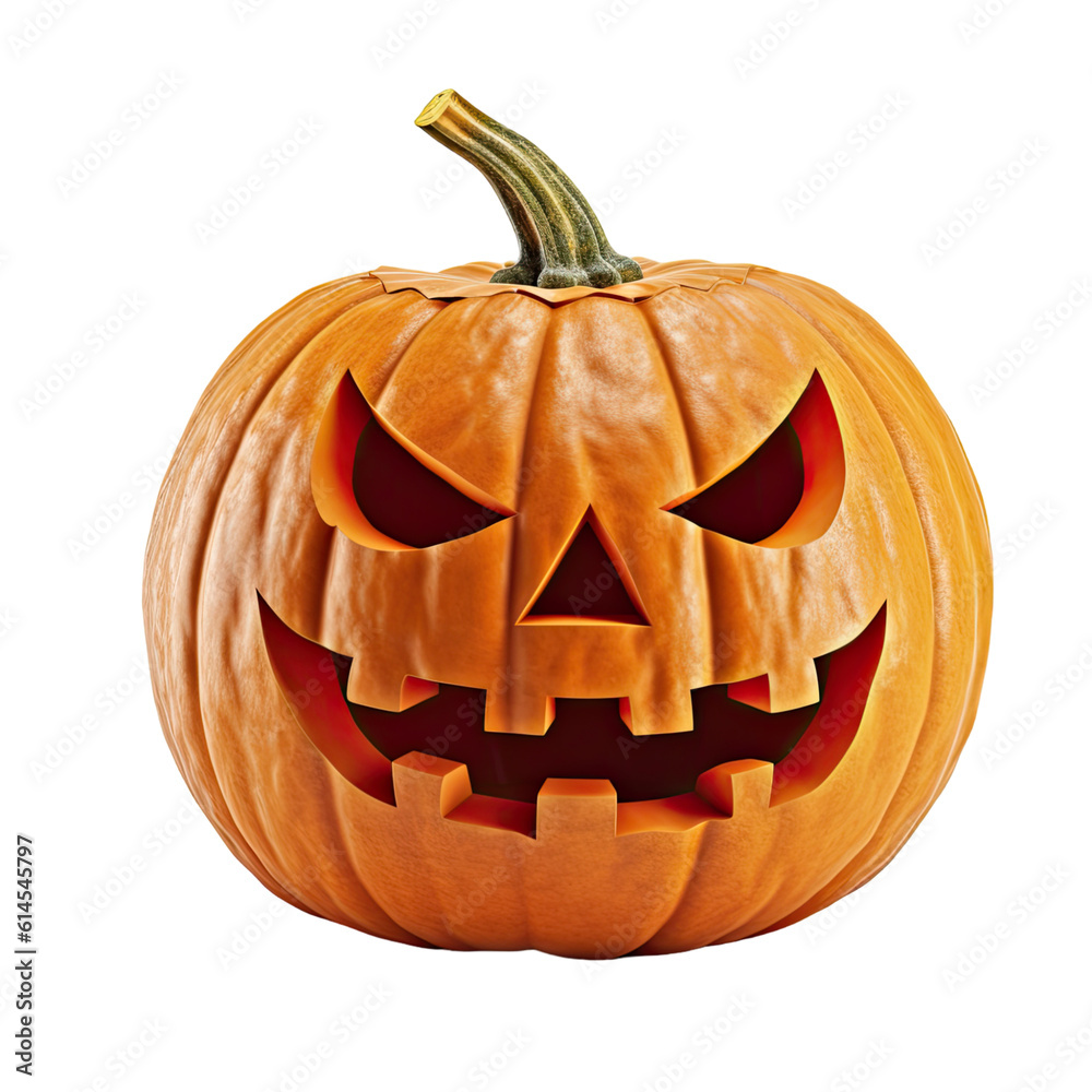 jack o lantern isolated on a transparent background, generative ai ...