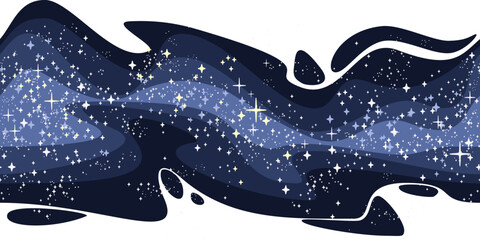Space with stars vector background. Universe space infinity and starlight illustration.   Infinite space.