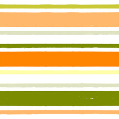 Canvas Print - Stripes pattern. Seamless vector colorful lines. Warm colors autumn stripe background