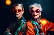 © Road Red Runner - Two older women decide to go out to a party to have fun. Ai generated.