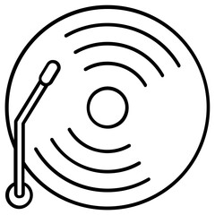 Poster - turntable vinyl icon