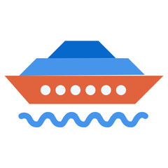 Poster - Ship Icon: A visual depiction of a ship or boat, representing water transportation, maritime activities, or the presence of a ship-related feature or service