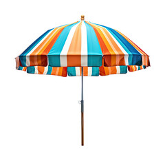 Wall Mural - beach umbrella isolated on a transparent background, generative ai