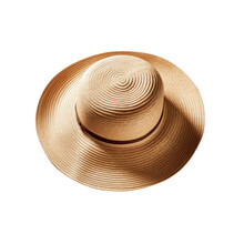 sun hat isolated on a transparent background, generative ai
