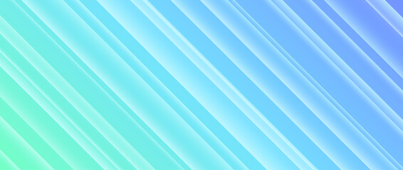 Poster - Abstract blue green background with diagonal lines. Light blue turquoise with smooth gradient. Modern stripes template for banner, presentation, flyer, poster, brochure, magazine. Vector backdrop