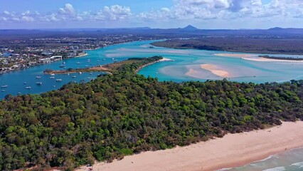 Wall Mural - Luxury real eastate houses of Noosa Heads Sunshine Coast Queensland Australia