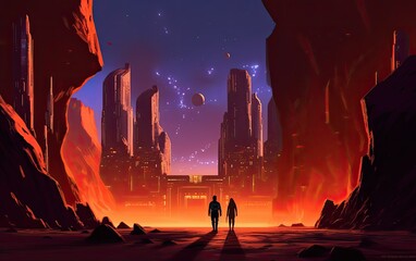 Wall Mural - journey to the galactic oasis low light.