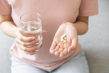 antibiotic meds, hand holding medical pill capsule, take medicine for flu, influenza, painkiller, vi