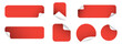 © izzul fikry (ijjul) - blank red sticker rectangle and circle blank sticker template