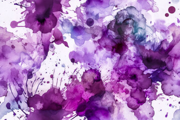 Wall Mural - Abstract purple watercolor background. Hand drawn illustration for your design. Generative AI