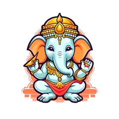 Wall Mural - Happy Ganesh Chaturthi, Generative ai