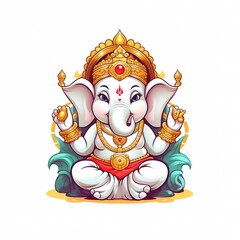 Wall Mural - Happy Ganesh Chaturthi, Generative ai