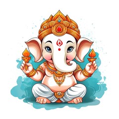 Wall Mural - Happy Ganesh Chaturthi, Generative ai