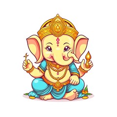 Wall Mural - Happy Ganesh Chaturthi, Generative ai