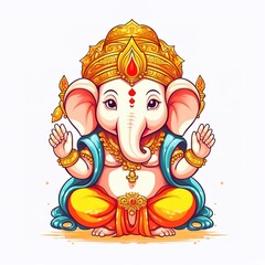 Wall Mural - Happy Ganesh Chaturthi, Generative ai