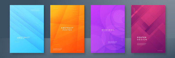 Vector abstract colorful colourful cover collection concept gradient geometric background