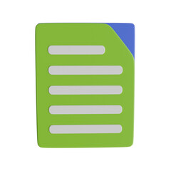 Poster - 3d Document. icon isolated on white background. 3d rendering illustration