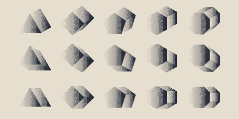 Poster - a set of geometric shapes and elements. collection of abstract images for design.