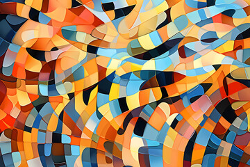 Wall Mural - abstract segmentation art background