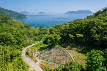 Wall Mural - 香川県三豊市粟島の風景