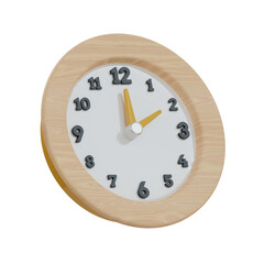 Poster - 3d Clock. icon isolated on white background. 3d rendering illustration