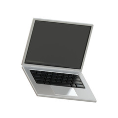 Poster - 3d Laptop. icon isolated on white background. 3d rendering illustration