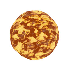 Poster - 3d Sun. icon isolated on white background. 3d rendering illustration