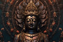 Assertive Amitabha Buddha, Illustration, Generative, Ai