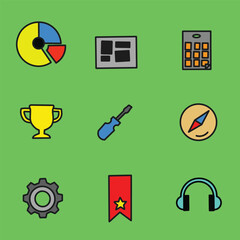 set of icons