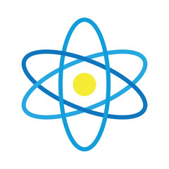 atom sign symbol vector color icon