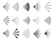 © Tartila - Spray icons. Water aerosol and air spatter, liquid and gas spray icons, dry shower and hair deodorant. Vector isolated set