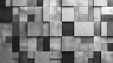 Fototapeta Przestrzenne - Black white pattern. Chaotic. Geometric background. Square geometric wallpaper background. Generative AI.