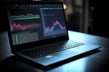Poster - Laptop fiction sales. Generate Ai