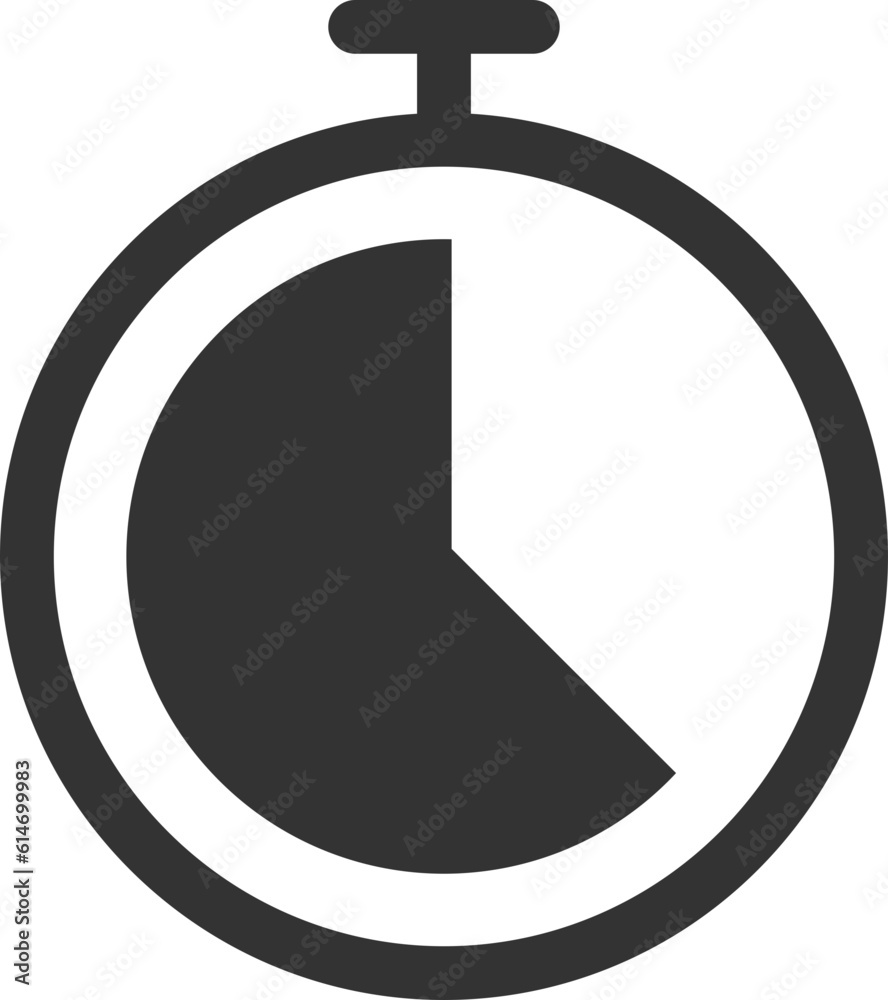 Timer Pictogram Timer icon. Stop watch vector pictogram. Stopwatch isolated on white ...